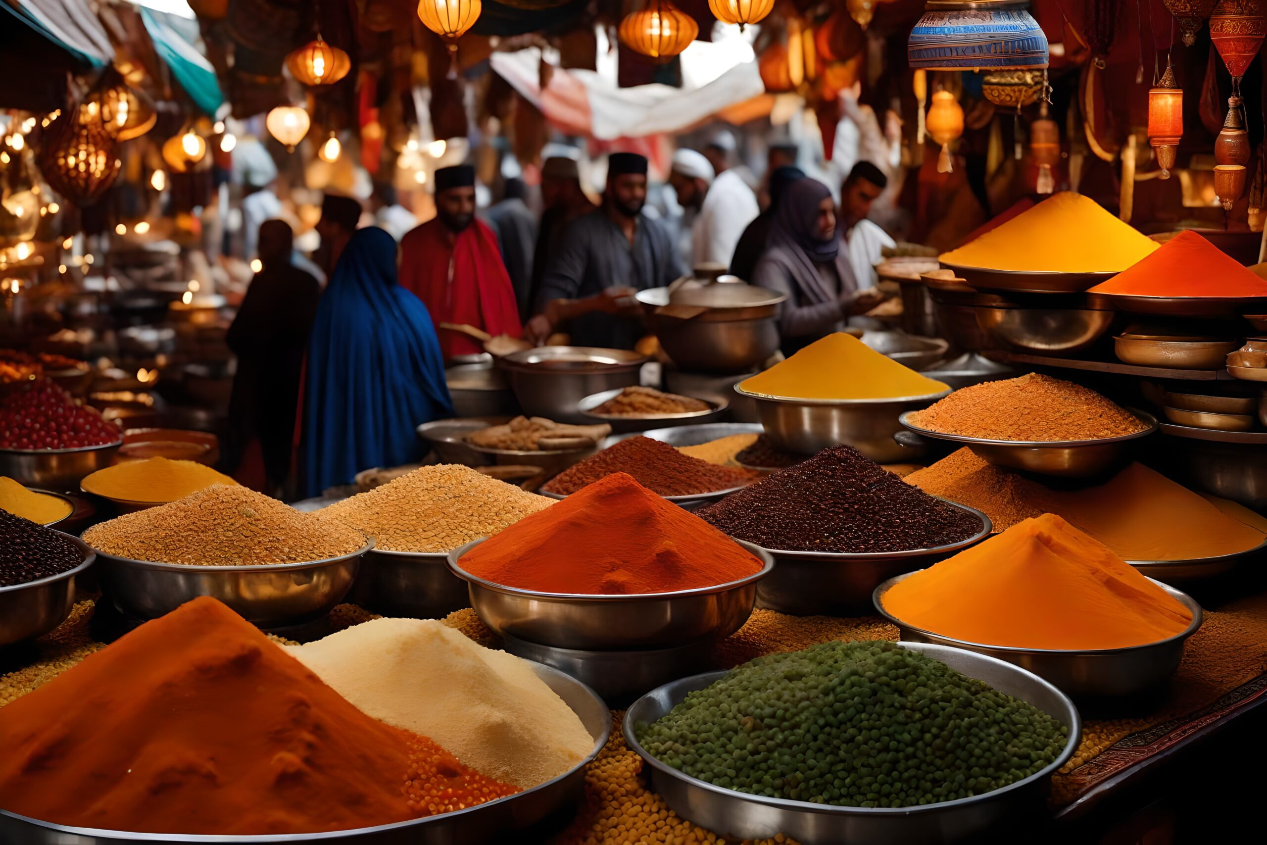 Spices in the souk of Marrakesh-ai-generated_33776857